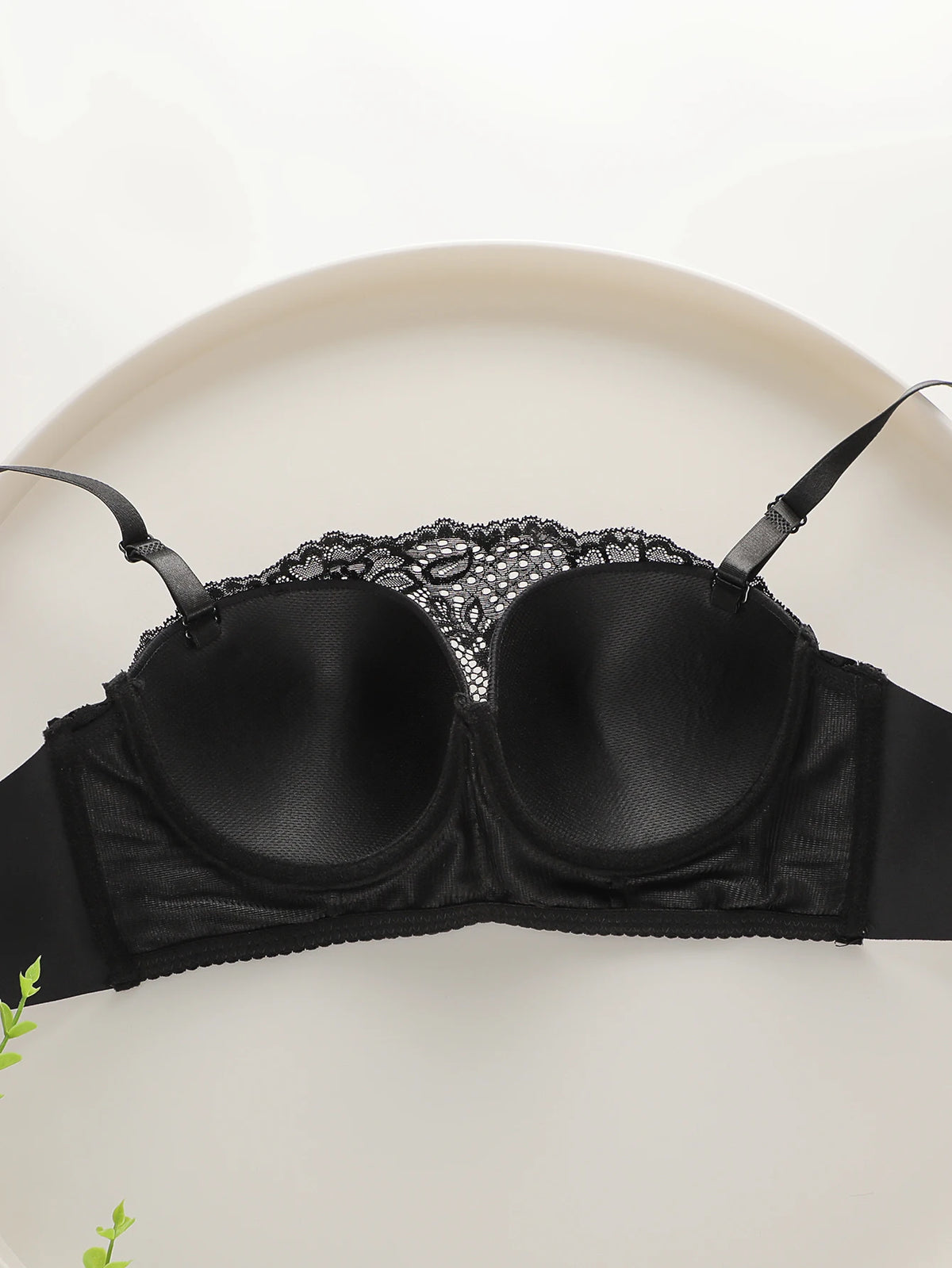 New black full cup lace shoulder strap detachable bra Pull up bra strapless bra wrap up braissere sexy Lingerie J2805