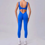 Seamless Yoga Jumpsuits Sports Fitness Hip-lifting Hollow Beauty Back One-piece Workout Running Gym Leggings Bodysuits for Women