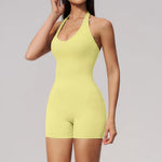 Yoga Jumpsuit Women's Short Tracksuit Yoga Set One-Piece Sportswear Women's Gym Rompers Workout Clothes Fitness Stretch Bodysuit