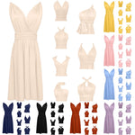 Women's Sexy V Neck Evening Dress Tie Up Multiple Ways To Wear Cocktail Dress Convertible Wrap Infinity Short Bridesmaid Dresses