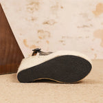 2026 Big Size 42 Sexy Peep Toe Summer Espadrilles Sandals Women Super High Heels Slingback Sandals Platform Sandals Wedges Shoes
