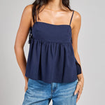 Summer Loose Women's Camisoles Stylish Solid Color Side Strap Spaghetti Straps Crop Tank Tops