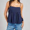 Summer Loose Women's Camisoles Stylish Solid Color Side Strap Spaghetti Straps Crop Tank Tops
