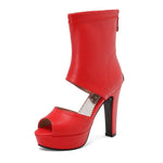 Retro Rome Gladiator Sandals Women Peep Toe Thin High Heels Summer Shoes 2026 Zip Lady Party Nightclub Show Plus Size 43