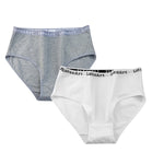 2PCS/Set Cotton Panties Women High Waist Briefs Tummy Control Panty Female Breathable Solid Color Lingerie M-2XL Underpants