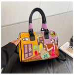 PU New Personality Stylish Shoulder Bags Design Patchwork Zipper 2025 Hot Sale Women's Bags Retro High Quality Women's Bags