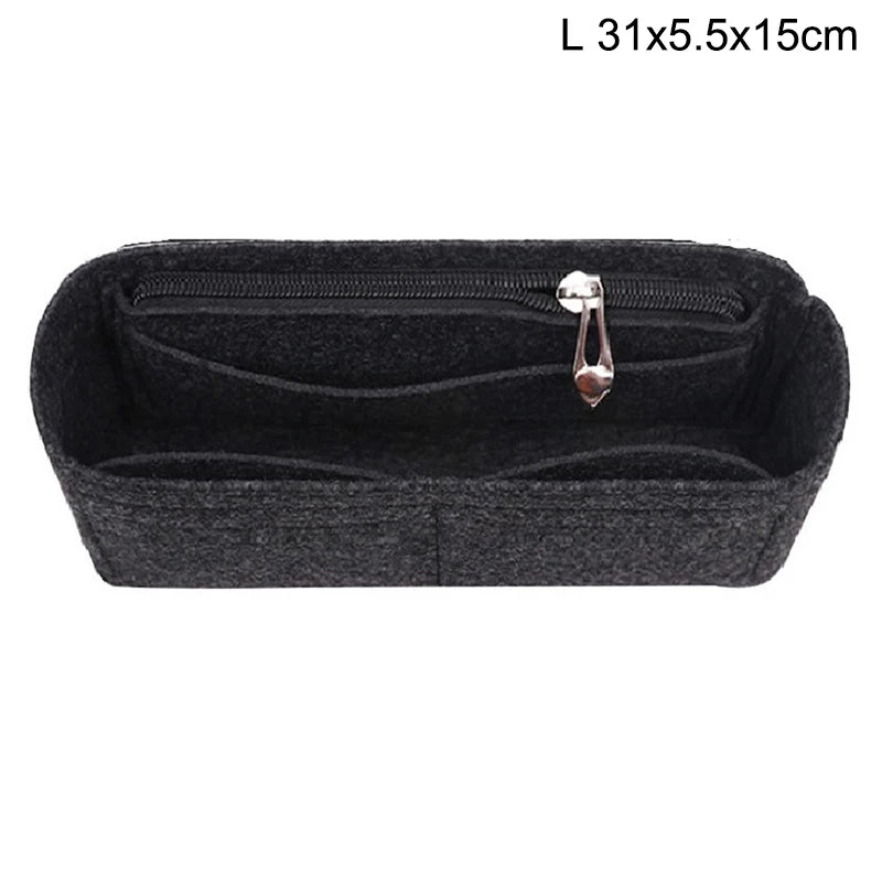 1PC Felt Insert Bag Organizer, Makeup Organizers, Liner Perfect for Brand Women's Handbags For And Cosmetic Bags〔Nest〕