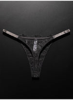 Lace Sexy Girls Women Panties Seamless Underwear Rhinestone G String Letter Transparent Thong For Female Low Rise Ladies Briefs