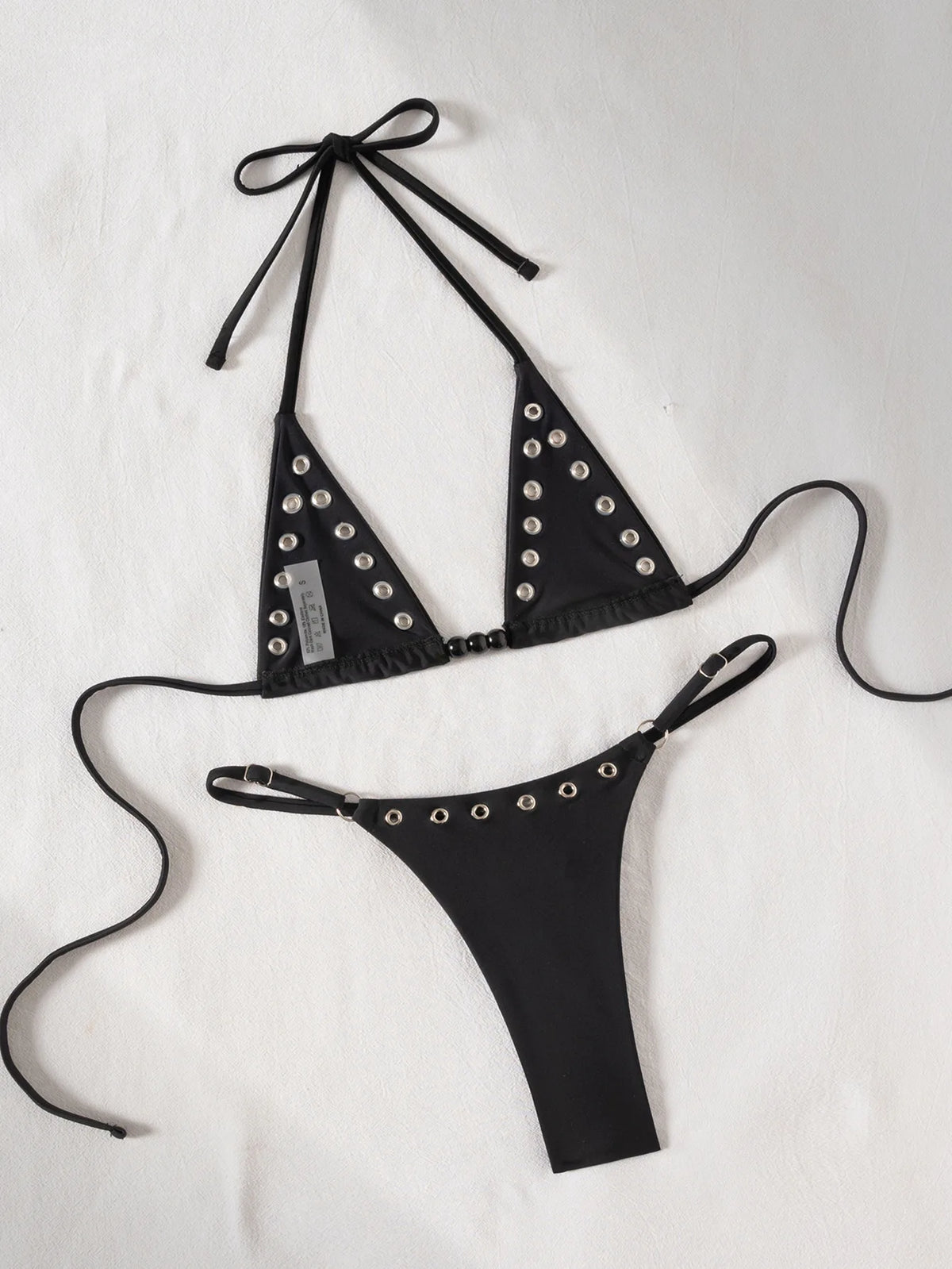 2026 Solid Color Bikinis Set Triangle Swimwear Women Bandage Swimsuit Patchwork Bathing Suit Beach Biquini Mujer Swimming Wear
