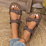 2026 Women's Cork Footbed Slide Sandal Adjustable Buckle Summer Outdoor Suede Sandals with Arch Support Non-slip