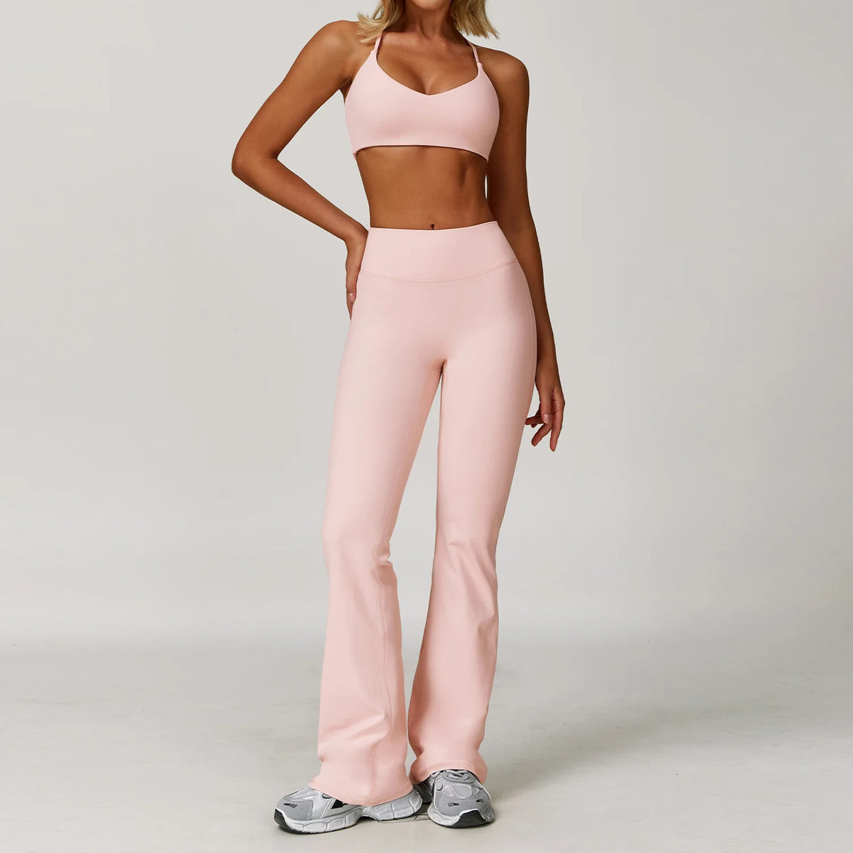 2/3PCS Yoga Suit Women Tracksuits Gym Clothes Workout Flared Pants Zipper Long SleeveAthletic Wear Female Sports Yoga Clothing