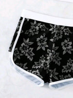 2026 Halter Sporty Bikinis Printed Swimsuit Women High Waist Shorts Swimwear Female Bathers Bathing Swimming Swim Suit Beachwear