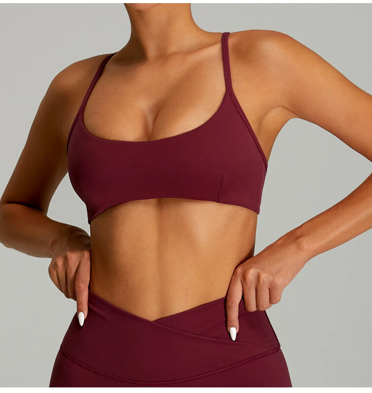 Women Cross Straps Sports Bra Gym Yoga Crop Workout Top Vest High Support Fitness Bralette Push Up Underwear Soft Breathable