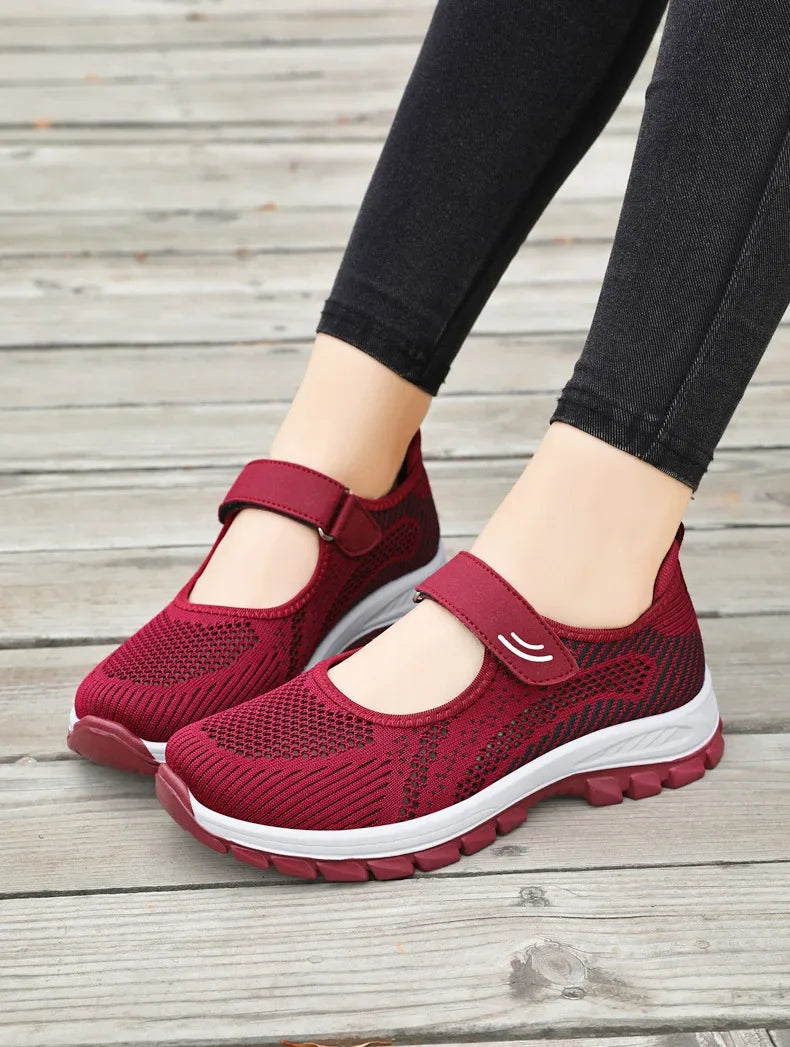 Women Shoes Breathable Vulcanized Shoes Purple Women Sneakers Fashion Breathable Mesh Casual WalkingWomen Work
