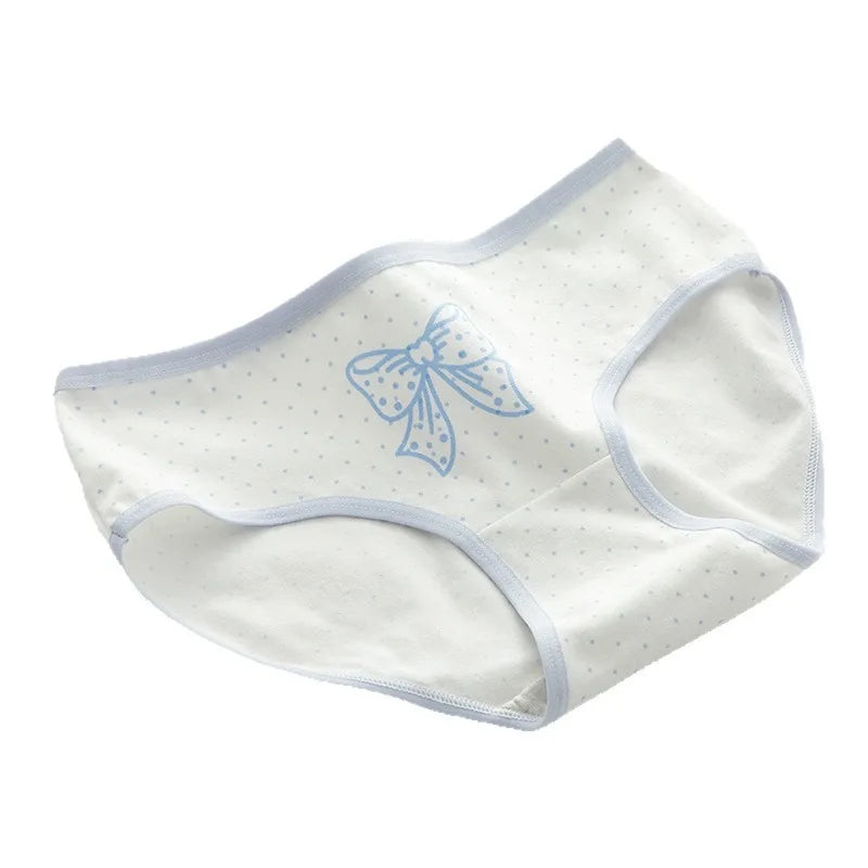 1PC Women Cotton Briefs Girls Underwear Low Waist Panties Japanese Style Underpants Comfort Bow Ladies Sexy Lingerie M-XL