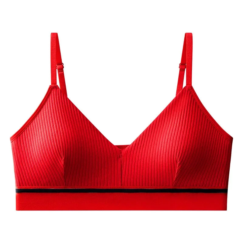 Women Bra Wire Free Cotton Bras Female Seamless Underwear Solid Color Lingerie Girls Breathable Sexy Bralette
