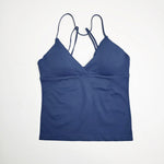 NCLAGEN Gym Yoga Tops Women Vision Twist Front Longline Top Quick Dry Thin Strap Workout Vest Push-up Pilates Fitness Tank