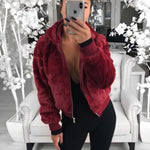 Phantasy Women's Hoodies Women Clothing Streetwear New Style Fashion Hooded Imitation Fur Plush Coat Solid Color Jacket Female