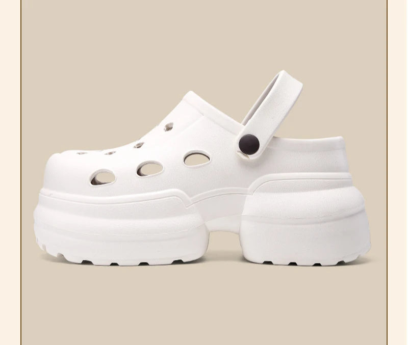 Women Platform Slippers Fashion Clogs Soft EVA Summer High Heel Shoes Thick Sole Female Street Wedges Sandals Home Beach Slides
