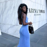 Elegant Sexy Evening Party Dress for Women 2022 New Midi Long Bodycon Slip Dresses Summer Thigh Split Vestidos De Fiesta