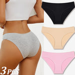 3Pcs Women Cotton Panties for Women Sexy S-XL Low Waist Briefs Female Breathable Underwear Girl Intimates Lingerie Solid Color