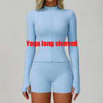 Yoga Shirts For Women Zipper Long Sleeve Fitness Jacket Running Gym Clothes Workout Dry Fit Breathable High Elastic Sports Top