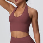 Gym Tops Women Halter Top Gym Vest Woman Sexy Backless Push Up Sport Bras Running Vest Workout Tops Activewear Yoga Fitness Vest