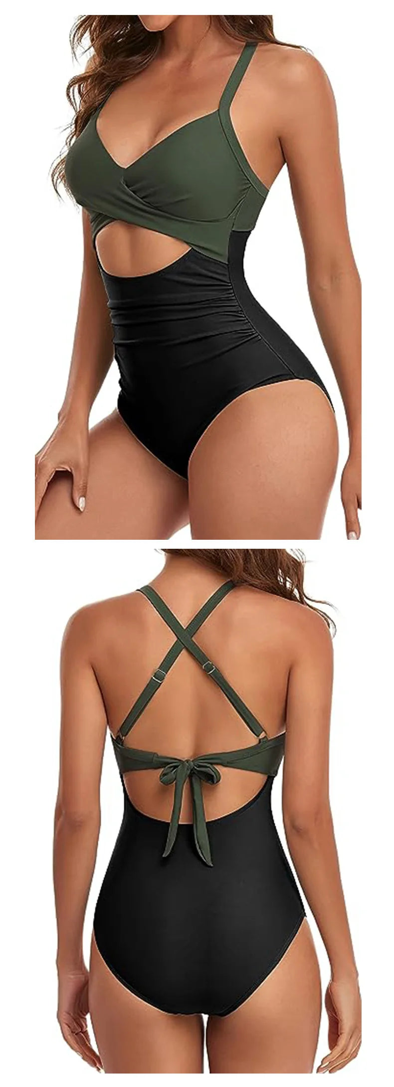 Leopard One Piece Swimsuit 2024 New Halter Push Up Swimwear Women Swimsuit Bathing Suit Beachwear Monokini Female Swimming Suits