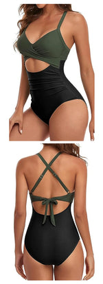 Leopard One Piece Swimsuit 2024 New Halter Push Up Swimwear Women Swimsuit Bathing Suit Beachwear Monokini Female Swimming Suits