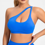 NCLAGEN Asymmetric Sports Bra High Support Backless Gym Top Women Halter Fitness Running Workout Clothes Sexy Seamless Underwear