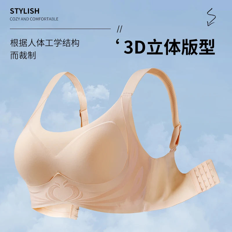 Sexy Lifting Seamless Underwear Women's Small Breasts Gathering No Steel Ring Bh Upper Holder Breast Adjustable Ladies Bra M-6XL