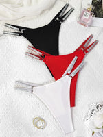 1pcs Green New Year Sexy Women g-string Underwear Breathable Elegant Female Lingerie Shiny Lady thongs Low Rise Fashion Panties