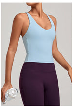 Women Sports Yoga Vest With Cross Shoulder Straps Quick Drying Sexy Yoga Bra Gym Breathablefitness Push Up Training Sports Vest