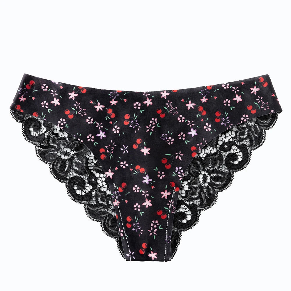 GICZI Women's Sexy Lace Briefs Panties Temptation Perspective Underwear Soft Elastic Panties for Woman Lingerie Intimates S-L
