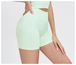 High Waist Shorts Seamless Yoga Shorts Workout Fitness Lift Peach Butt Fitness Tight Gym Running Body Shaper Pants Ribbed Shorts