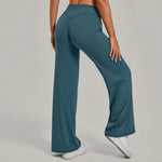Women's Pilates Straight Yoga Pants Leggings Versatile Loose Wide-Leg Running Sports Fitness Hip-Lifting High Waist Trousers
