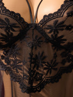 Black Sexy Women's Underwear: Laceless Panties with Cutouts, Sexy Halter Dresses, Female Erotic Wear, Naughty Pajamas ZA825096