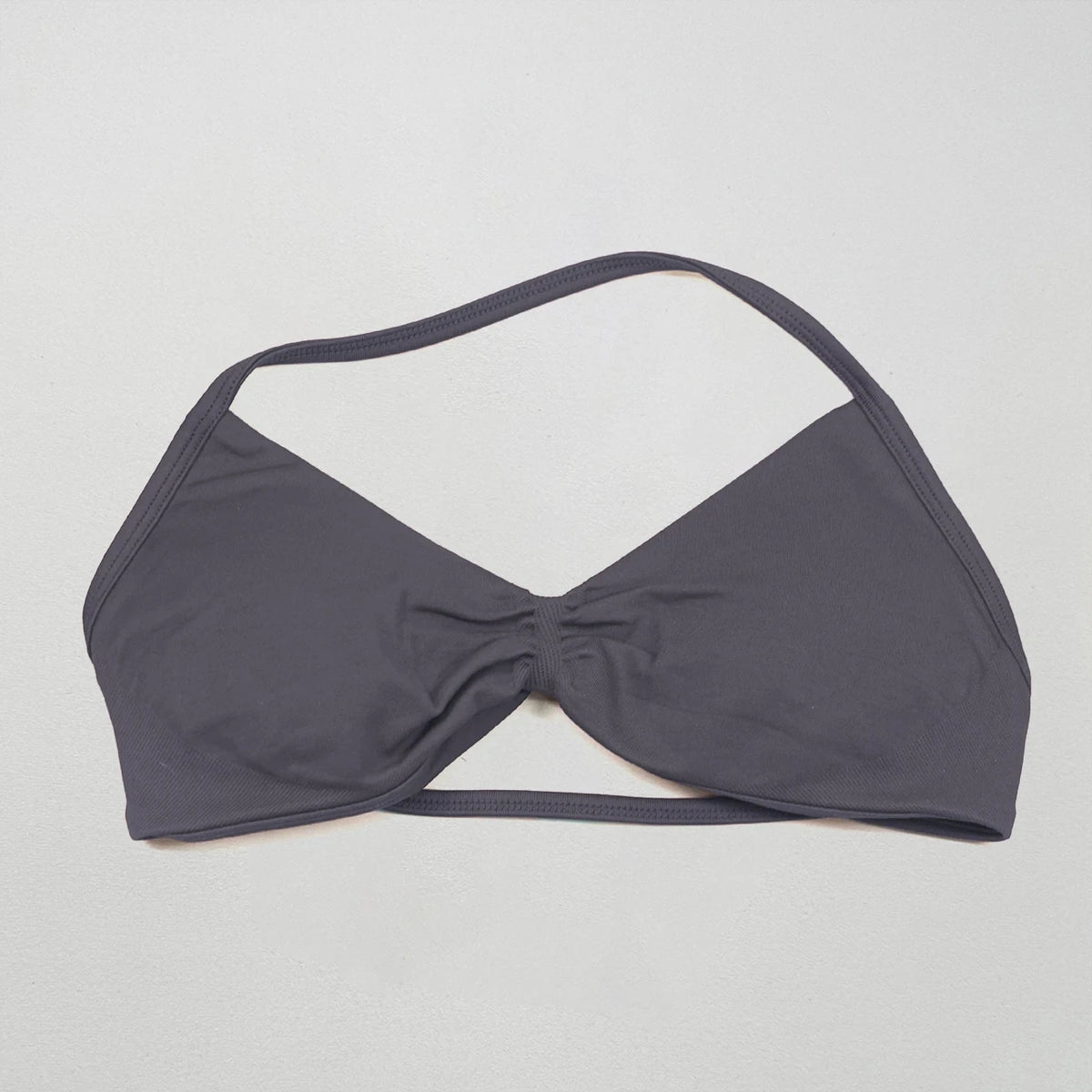 Women Seamless Impact Strappy Bra Removable Pads High Elastic Quick Dry Breathable Halter Neck Sports Top Yoga