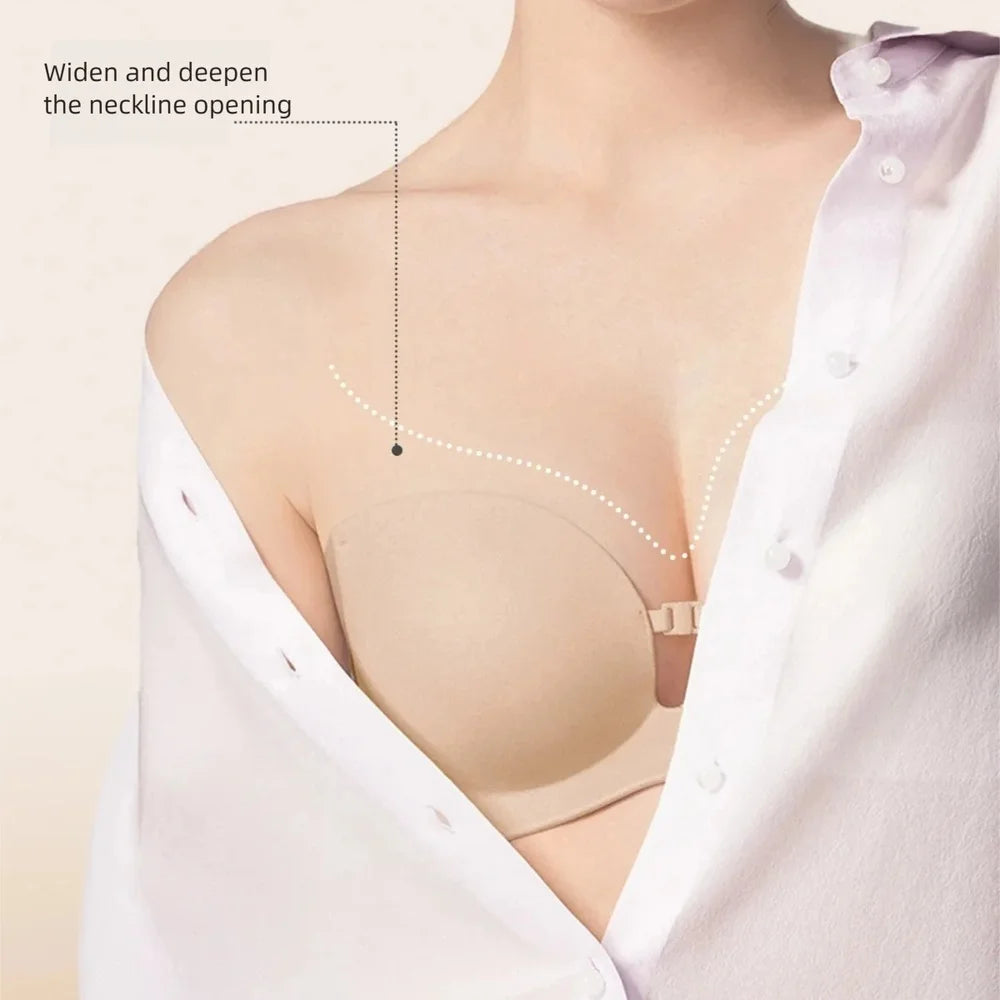 Body Foundation Skin Tone Shapewear Flawless Nude Seamless Bra Tummy Control Push Up Invisible Cooling Ice Silk Wedding Date