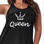 Plus Size Letter Printed Vest Nightgown