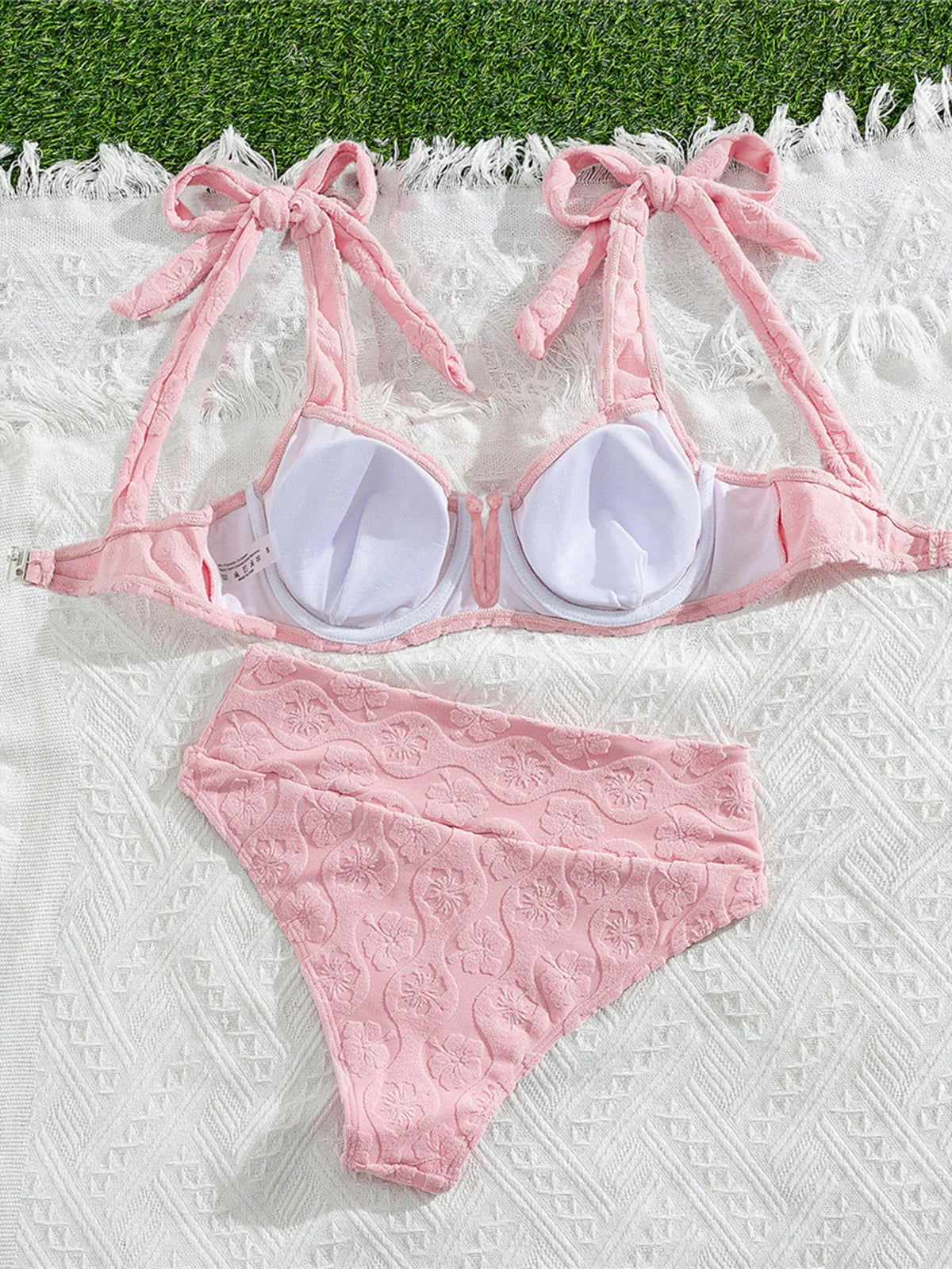S - XL V Shaped Underwired Female Swimsuit High Waist Bikini Women Swimwear Bather Bathing Suit Swim Two-pieces Bikini set K8042