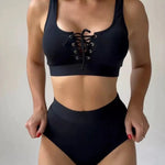 2026 High Waist Bikinis Women Padded Swimwear Female Sexy Sporty Swimsuit Bathers Bathing Swimming Swim Suit Beachwear