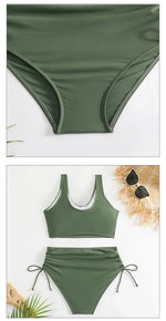 High Waist Bikini Set Sexy Push Up Swimsuit Women Print Beachwear Tummy Control Swimwear Adjustable Bathing Suit Bikinis 2026