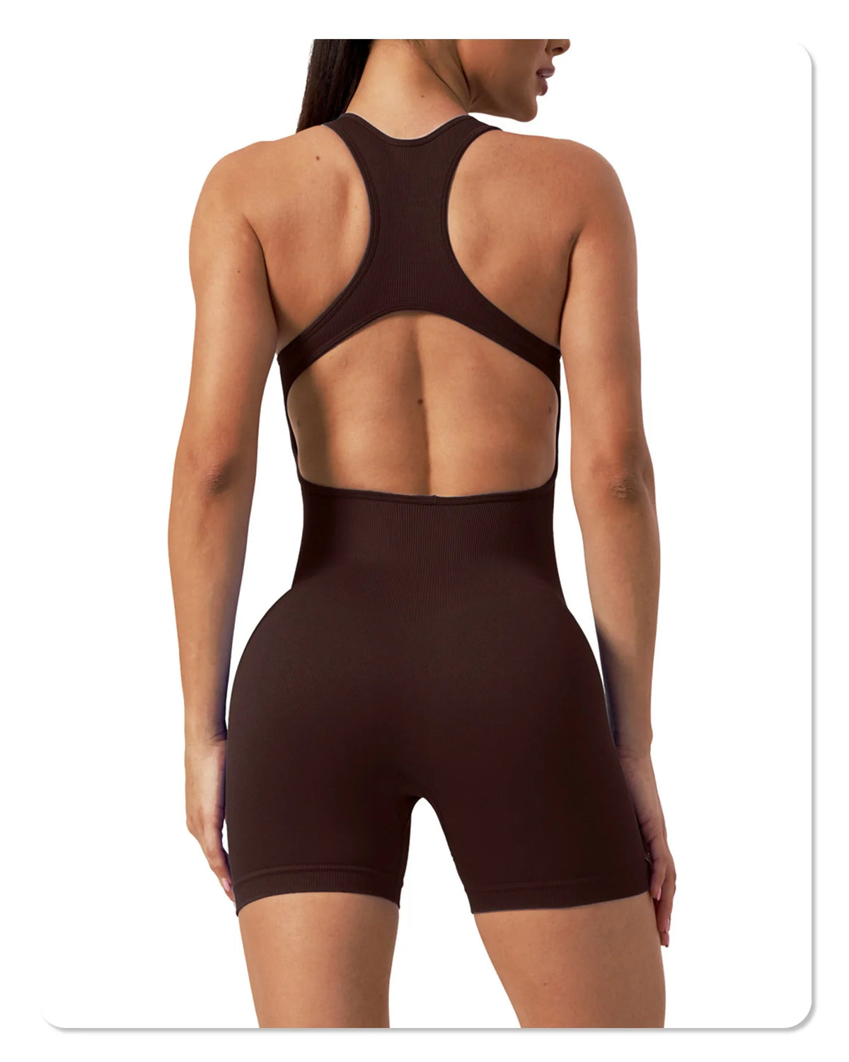 Seamless Yoga Jumpsuit Sleeveless Shorts One Piece Yoga Suit Sexy Cutout Backless Top Women Playsuit Gym Summer Workout Clothes