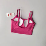 Small Sling Vest Integrated Fixed Gathering Sports Underwear Women's Bra Beauty Back Training Fitness Bra Summer Clothing