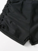 2026 Plain Drawstring Two Pieces Women Swimsuit Solid Sexy Swimwear Female Bathers Bathing Swimming Suit Summer Beachwear