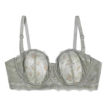 Summer Rabbit Cup Bralette Large Bust Light Support Thin Lace Beachwear Pure Comfort Wirefree Anti-Sagging Bra AU S-XL MOYISU