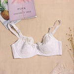 Beauwear Ultra Thin Unlined Bralette For Women Plus Size Lace bras With Frame Full Cup Minimizer Bras 85D 90D 95D 100D 105D 110D