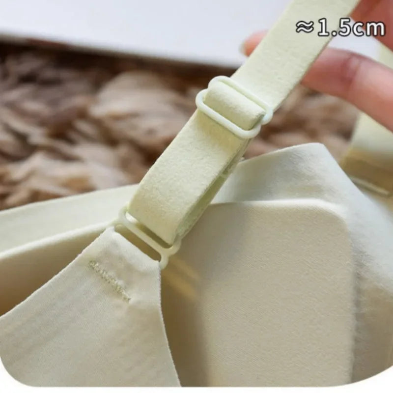 Seamless Push Up Bra for Women Sexy Lingerie Padded Wireless Underwear Support Bras Thin Shoulder Strap Comfort Intimates