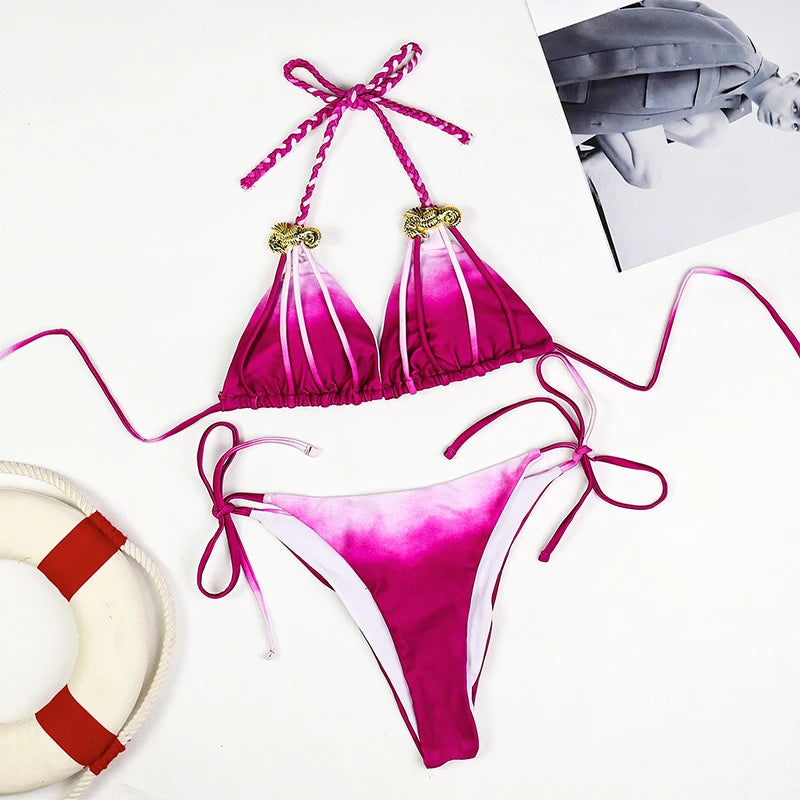 Micro Bikinis Sexy Women Swimsuit 2025 Push Up Bikini Set Female Swimwear Braizlian Swimming Suit Beachwear Bather Biquini